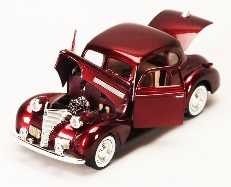Motor Max 1939 Chevy Coupe  Burgundy - Motormax 73247 -1/24 Scale Diecast Model Toy Car for unisex children - Image 5